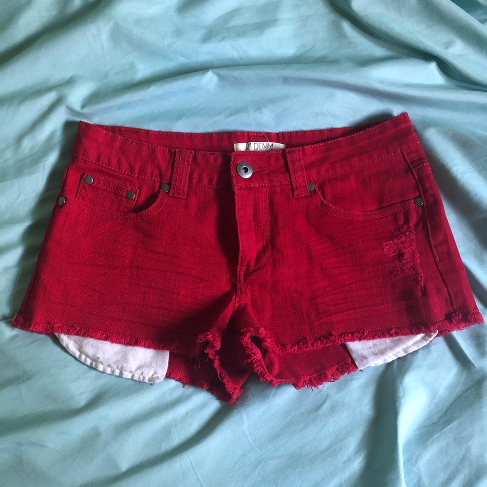 Red shorts